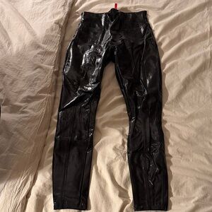 Black Patent Leather Leggings